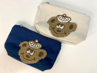 ハレイワベアー（HALEIWA BEAR）相良刺繍ポーチ アイボリー